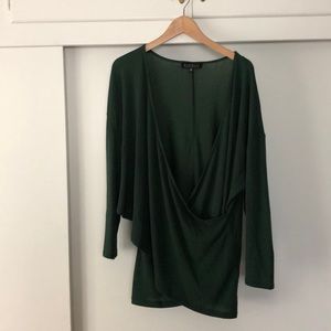 Plus Size Eloquii Wrap Shirt Size 18/20 Green
